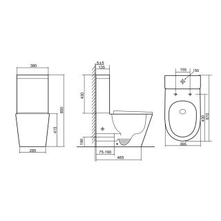 Унитаз напольный Triton-Pro Corso CO-3906 Щ0000058219 белый
